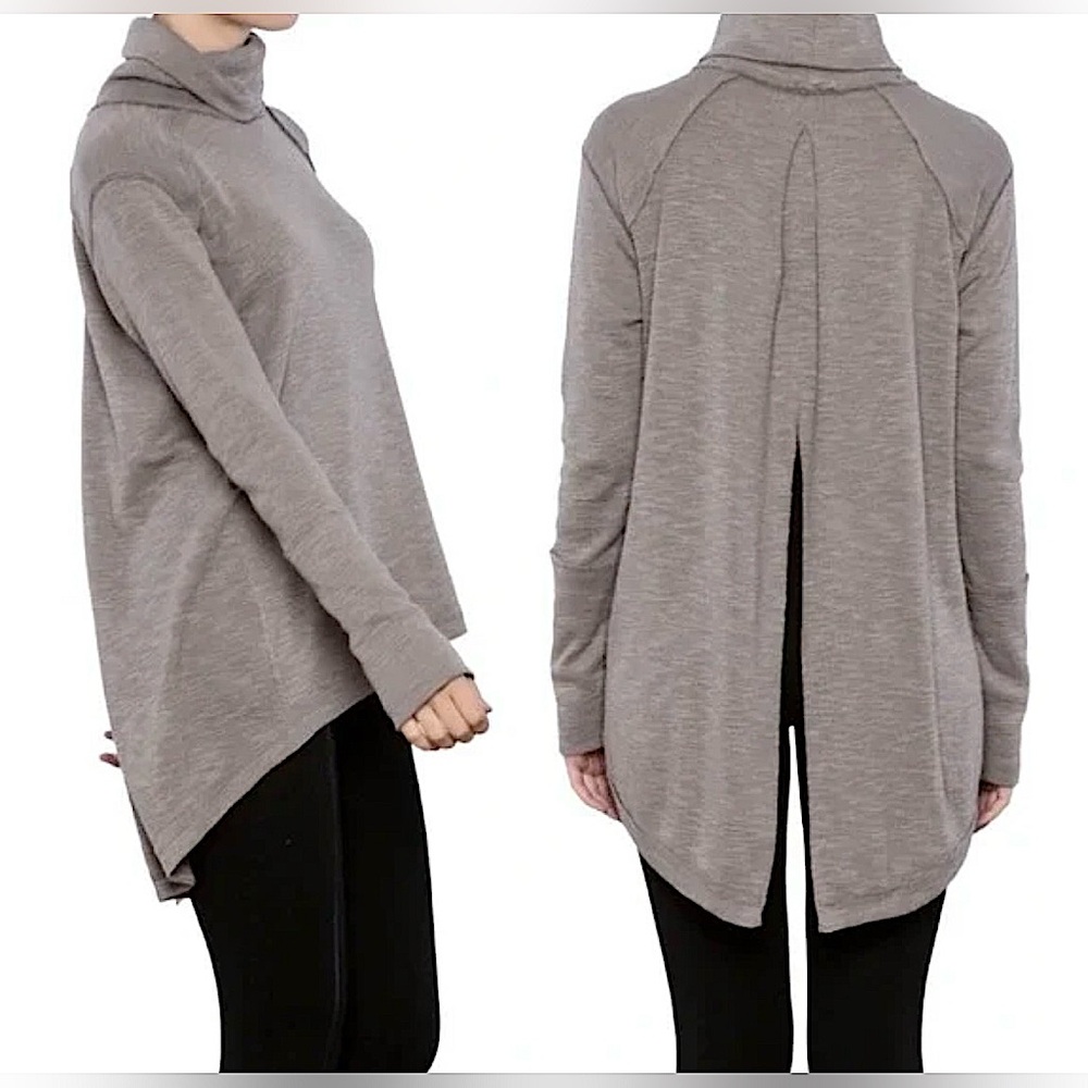 Free People Tara Split Back Turtle Neck
